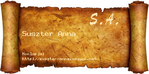 Suszter Anna névjegykártya