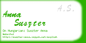 anna suszter business card